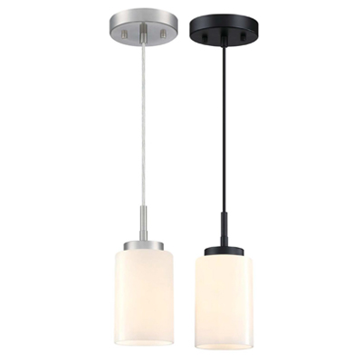 LL61353-1MB-BN, LL61354-1MB-BLK, LL61353, LL61354,  decorative indoor, pendant, mini pendant, medium base, mb, brushed nickel, bn, black, blk, 5”, 5 inch